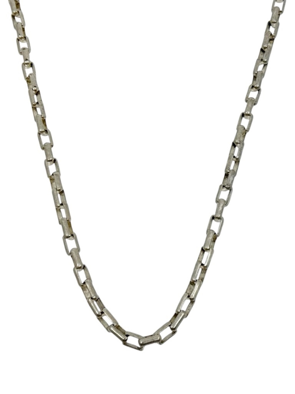 vintage sterling silver link chain necklace - GM1061